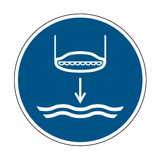 Abaisser l'embarcation de sauvetage à l'eau dans l'ordre de lancement