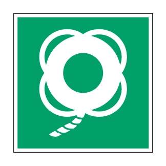 Bouée de sauvetage avec ligne flottante