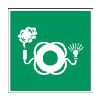 Bouée de sauvetage avec lumière et fumée