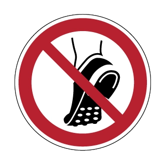 Chaussures à picots métalliques interdits