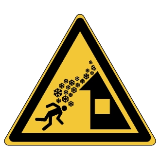 Chute de neige du toit