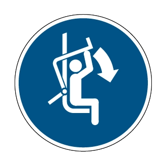 Fermer la barre de sécurité du télésiège