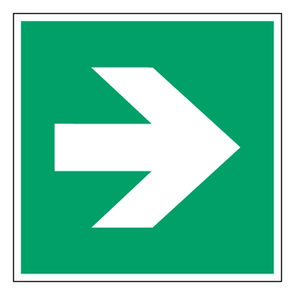 Flèche directionnelle 90°, vers la droite