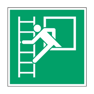 Fnêtre de secours avec échelle de secours (gauche)