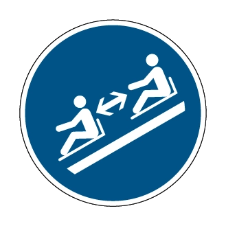 Garder une distance entre les luges