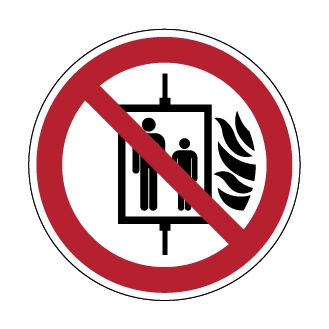 Interdiction d'utiliser l'ascenseur en cas d'incendie