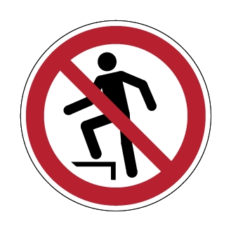 Interdiction de marcher sur la surface