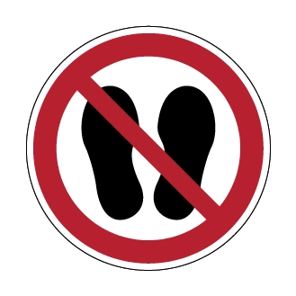 Ne pas marcher ou stationner à cet endroit