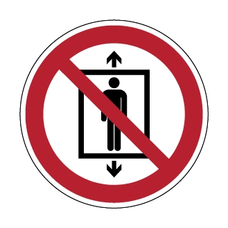 Ne pas utiliser cet ascenseur pour des personnes