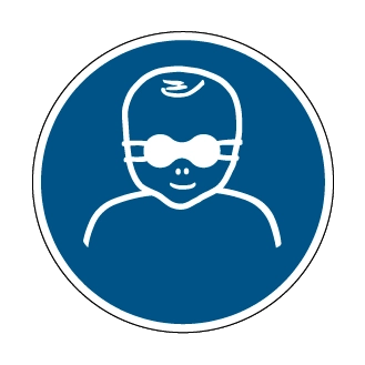 Protection opaque des yeux obligatoire pour les enfants en bas âge