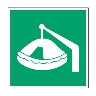 Radeau de survie à déploiement par bossoir