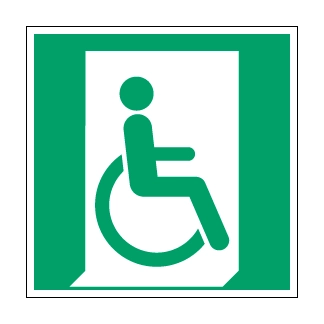 Sortie de secours pour les personnes incapables de marcher ou ayant une déficience de la marche (D)