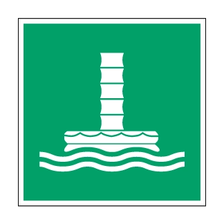 Toboggan couvert d'évacuation marine